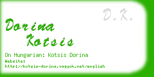dorina kotsis business card